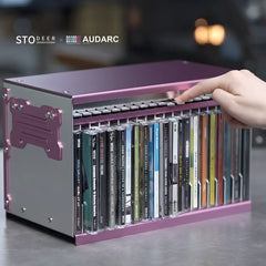 Stodeer Retro Mechanical Pop-Up CD Storage Case & Organizer