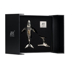 Stodeer Humpback Whale Mini Sculpture,Collectible Metal Desk Ornament